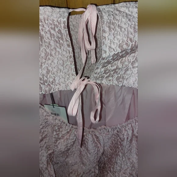 Aureta Studio x Anthropologie Square-Neck Bubble-Hem Mini Dress in Pink - Picture 11 of 16